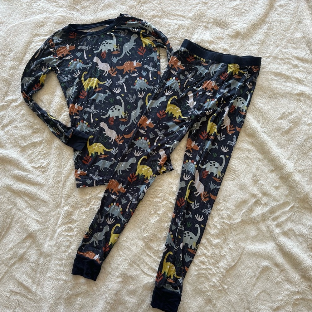 Little Sleepies Blue and Green Dinosaur Pajama Set